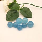 Natural aquamarine crystal ball ornaments seven star formation crystal raw stone without holes beads