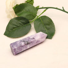 Load image into Gallery viewer, Original stone polished natural purple mica pillar ornament