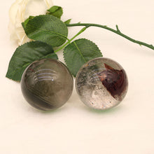 Load image into Gallery viewer, Natural green ghost ball original stone polished crystal ornaments, energy crystal