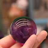 Natural color fluorite crystal ball ornament original stone polished ornament