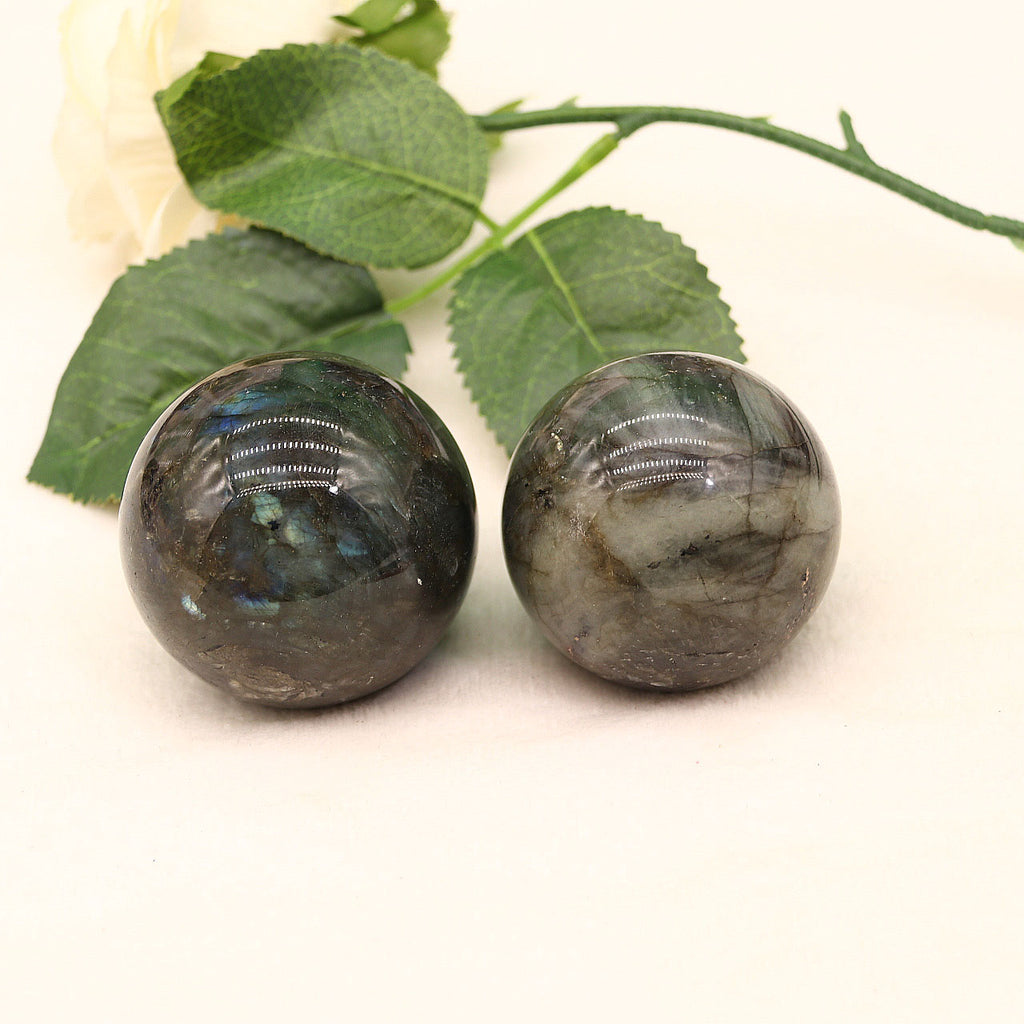 Natural labradorite crystal ball ornament original stone ornament