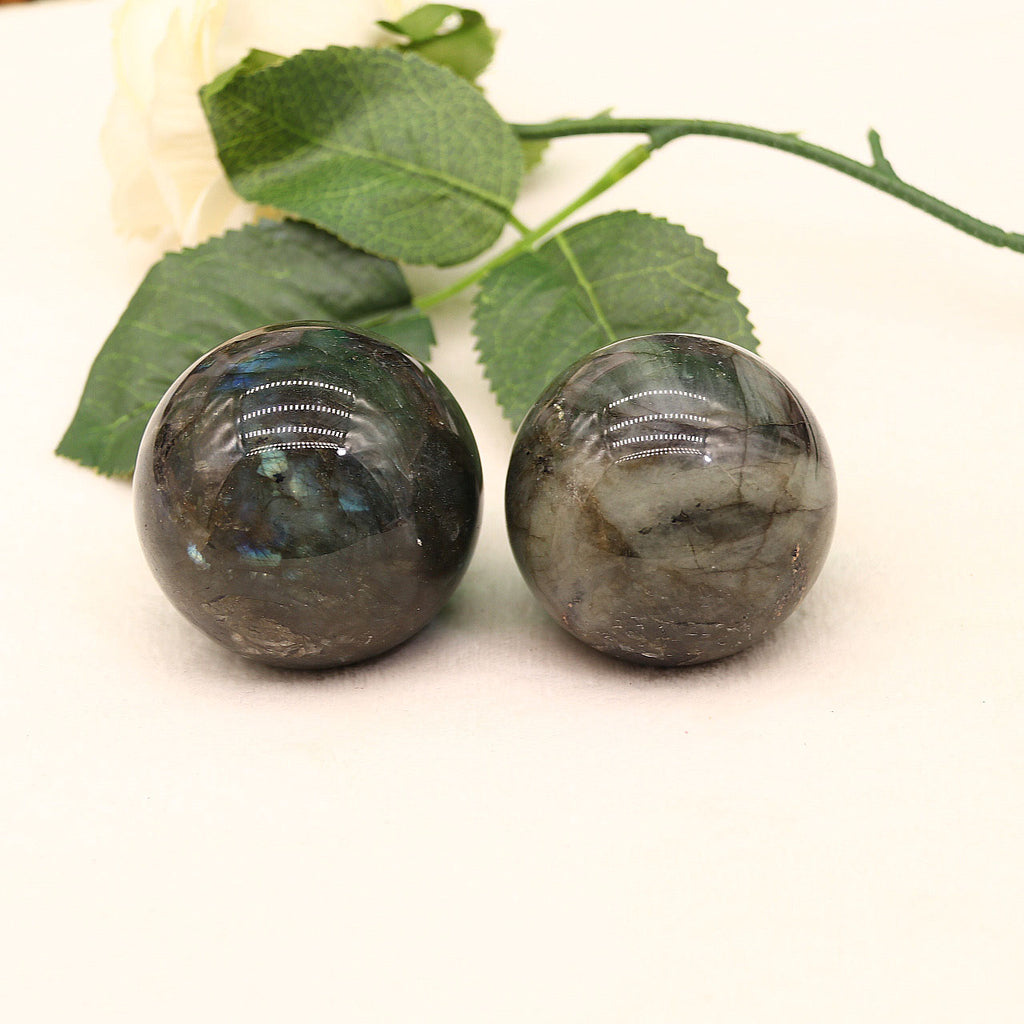 Natural labradorite crystal ball ornament original stone ornament