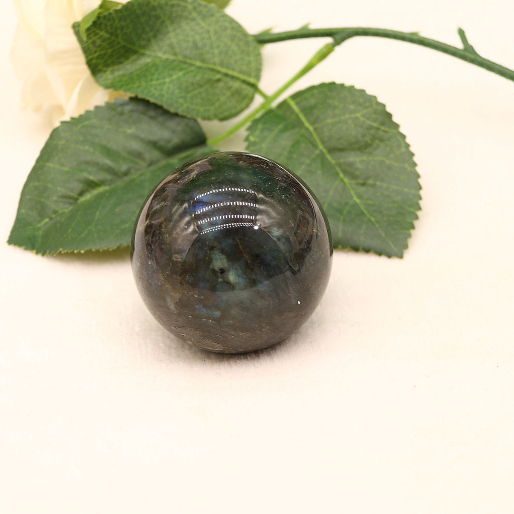 Natural labradorite crystal ball ornament original stone ornament