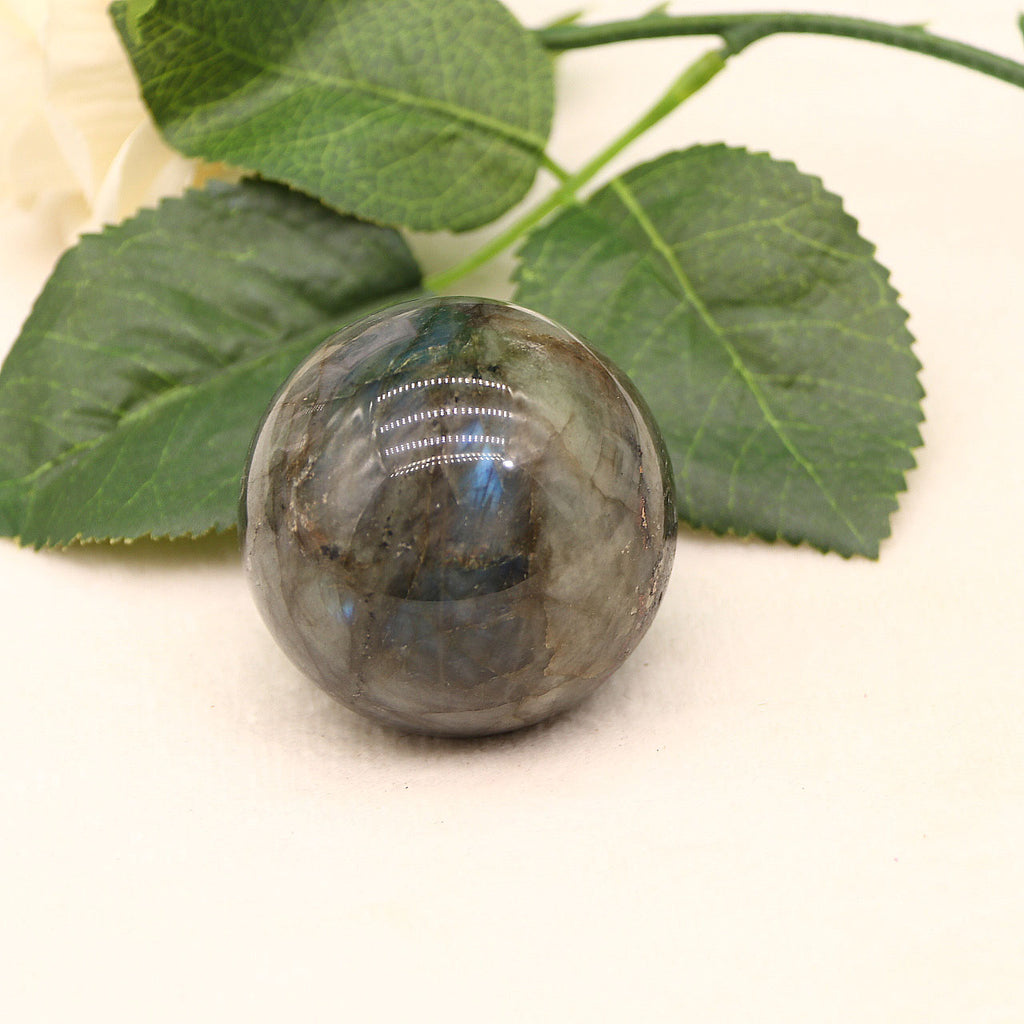 Natural labradorite crystal ball ornament original stone ornament