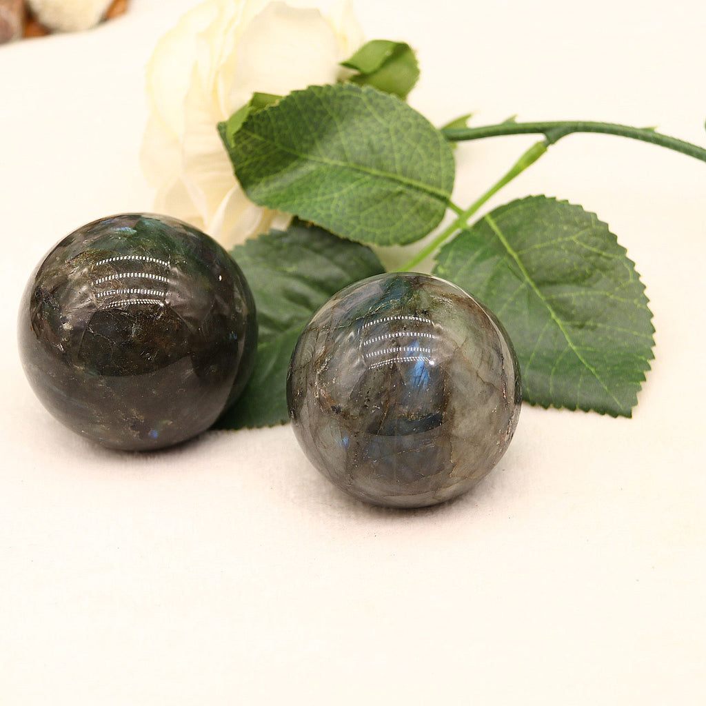 Natural labradorite crystal ball ornament original stone ornament