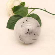 Load image into Gallery viewer, Natural black hair crystal ball ornament original stone ornament energy crystal