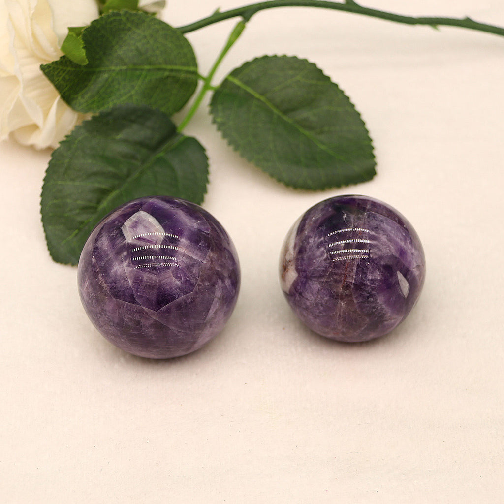 Natural dream amethyst ball ornament original stone ornament energy crystal