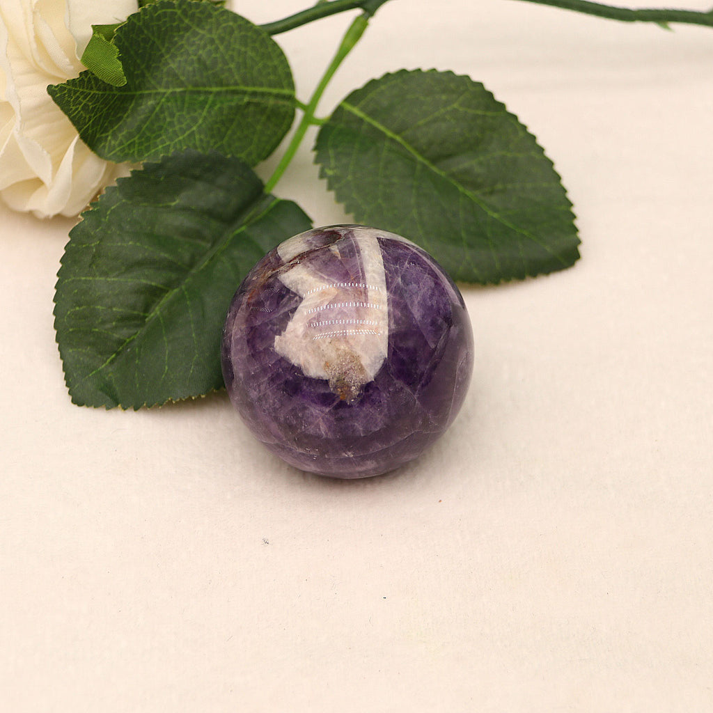 Natural dream amethyst ball ornament original stone ornament energy crystal