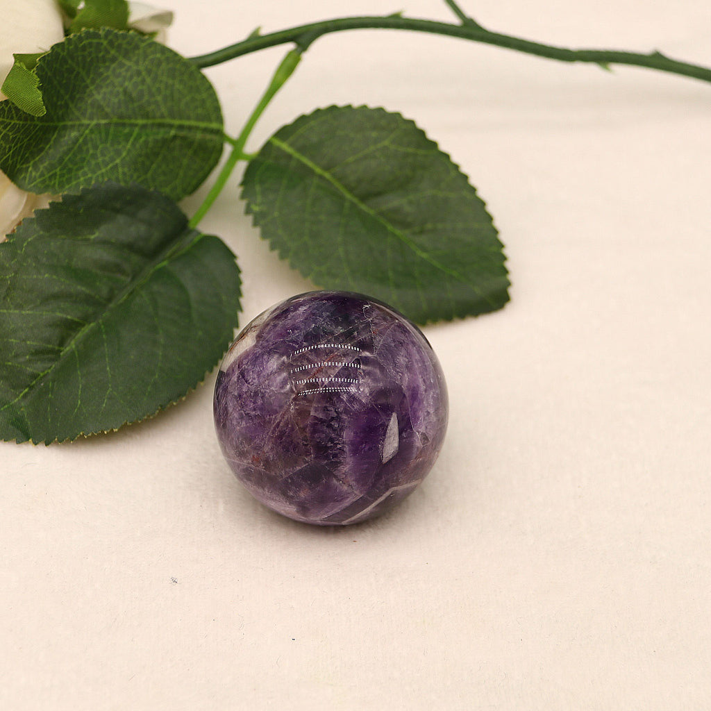 Natural dream amethyst ball ornament original stone ornament energy crystal