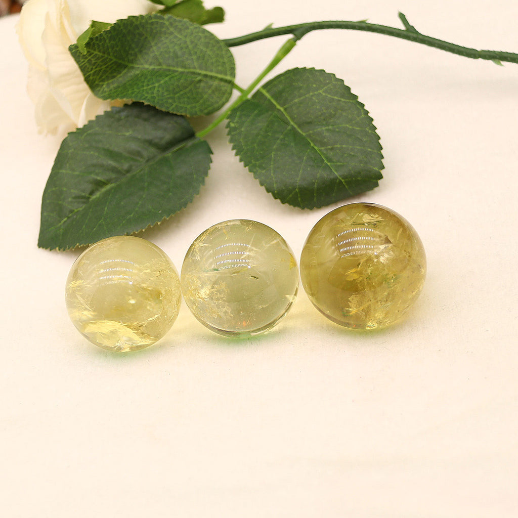 Natural citrine ball original stone polished crystal ornaments