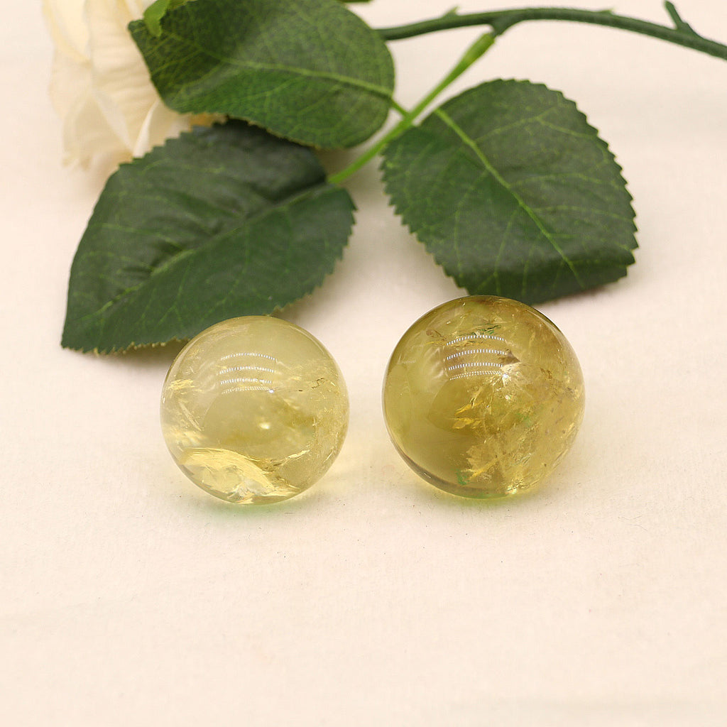 Natural citrine ball original stone polished crystal ornaments