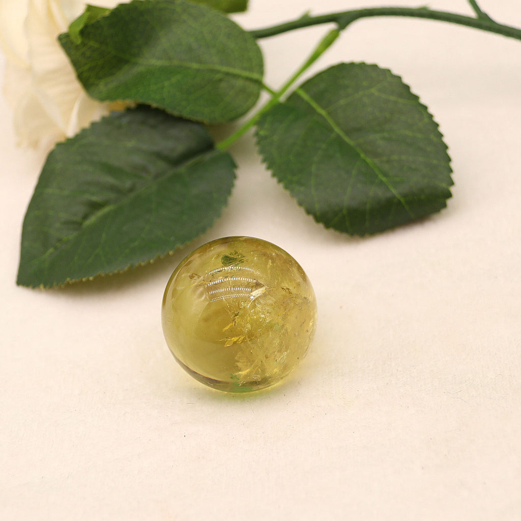 Natural citrine ball original stone polished crystal ornaments