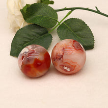 Load image into Gallery viewer, Natural red agate ball original stone polished crystal ornaments, energy crystal