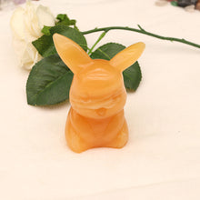 Load image into Gallery viewer, Natural yellow calcite Pikachu carving pieces original stone carving pieces ornaments