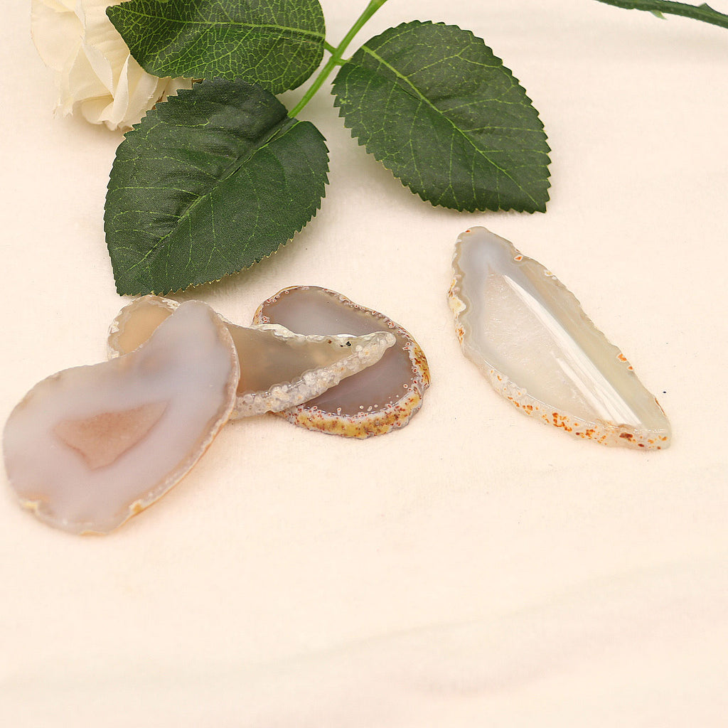 Natural agate sliced ornaments