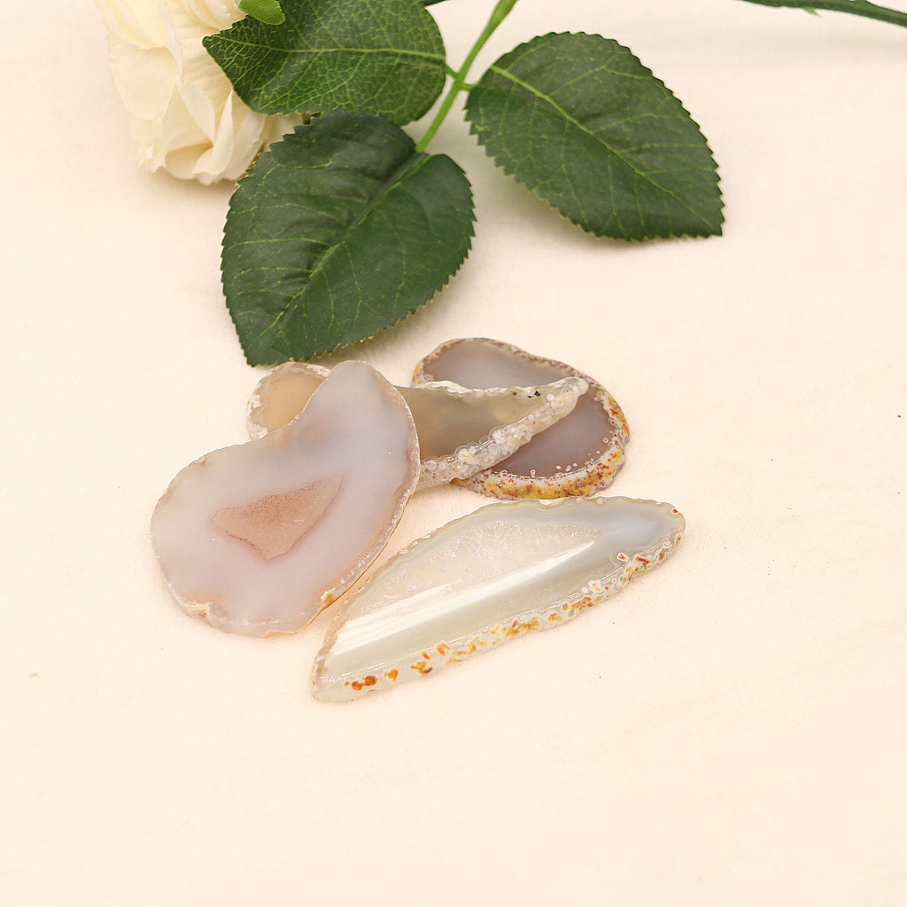 Natural agate sliced ornaments