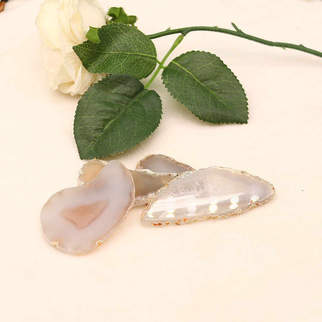 Natural agate sliced ornaments