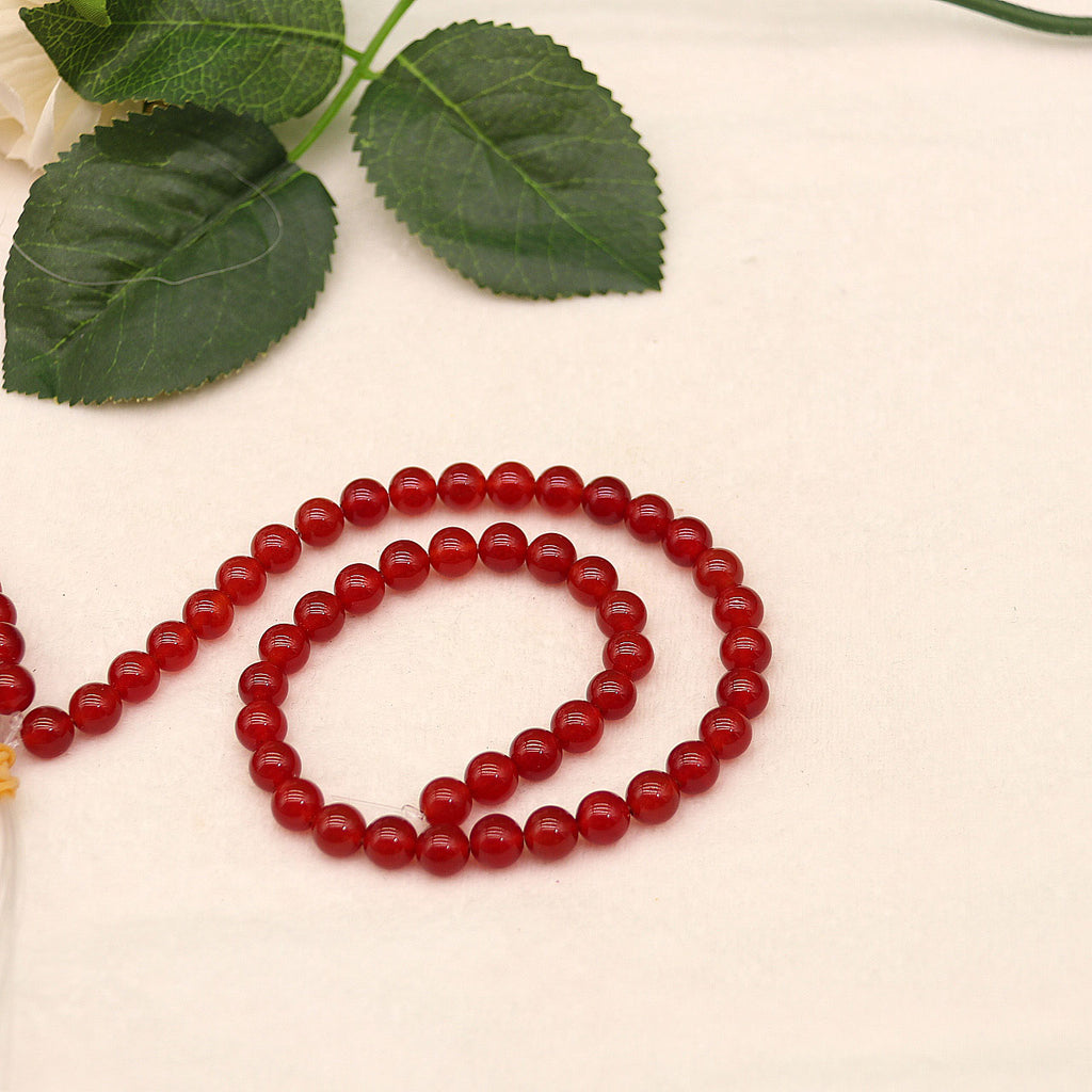Red agate office finished bracelet #8 inch beads
