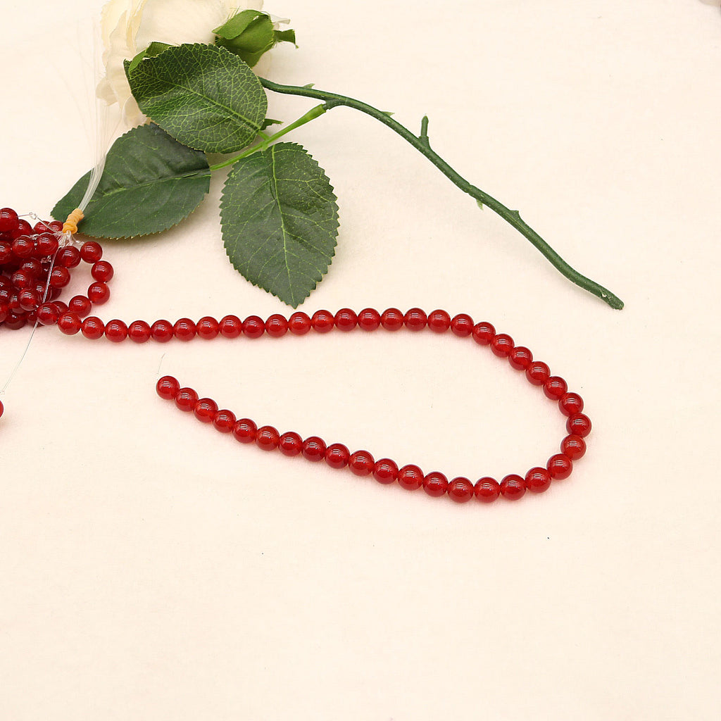 Red agate office finished bracelet #8 inch beads