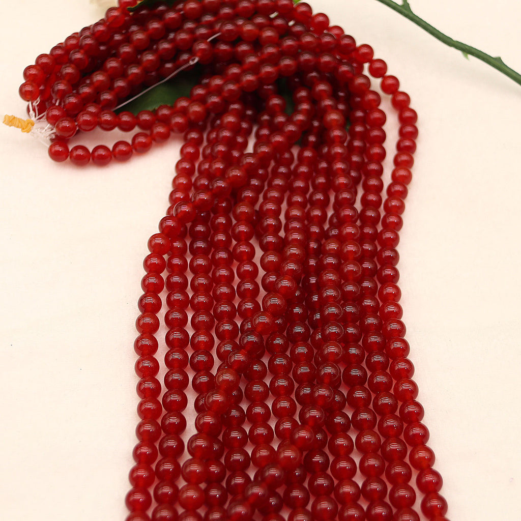 Red agate office finished bracelet #8 inch beads