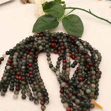 Load image into Gallery viewer, African bloodstone loose beads diy jewelry accessories bloodstone round beads beads bracelet semi-finished