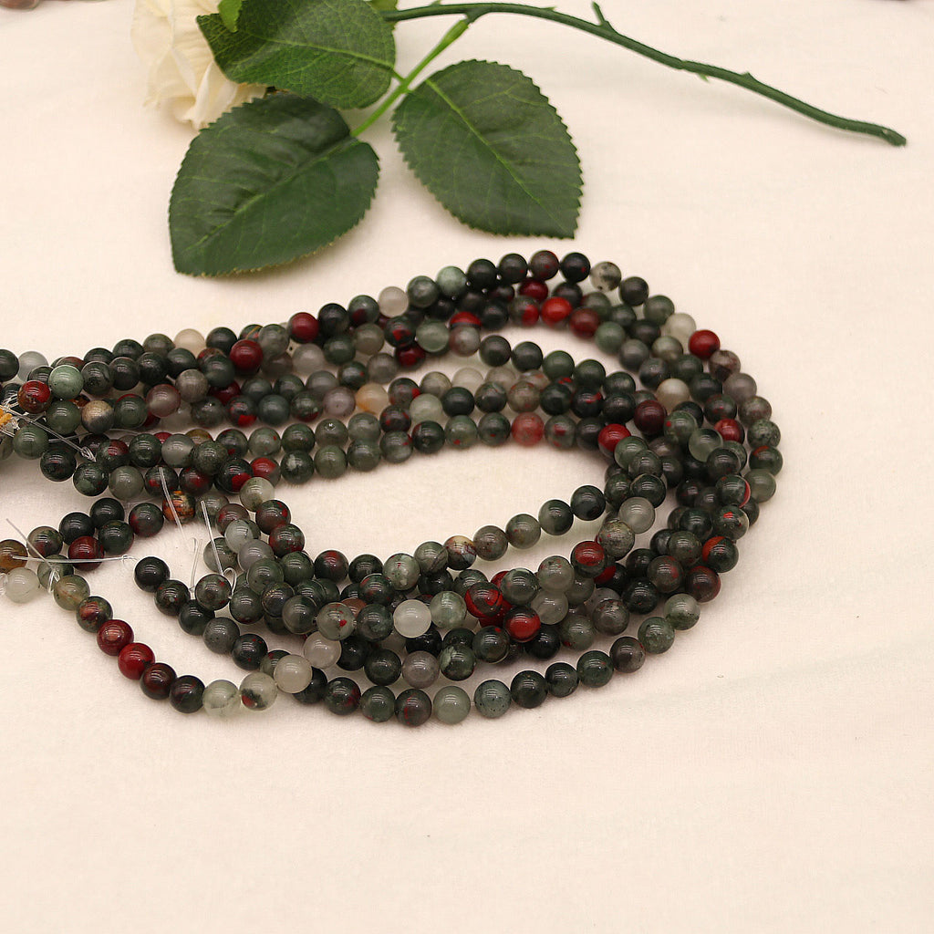 African bloodstone loose beads diy jewelry accessories bloodstone round beads beads bracelet semi-finished