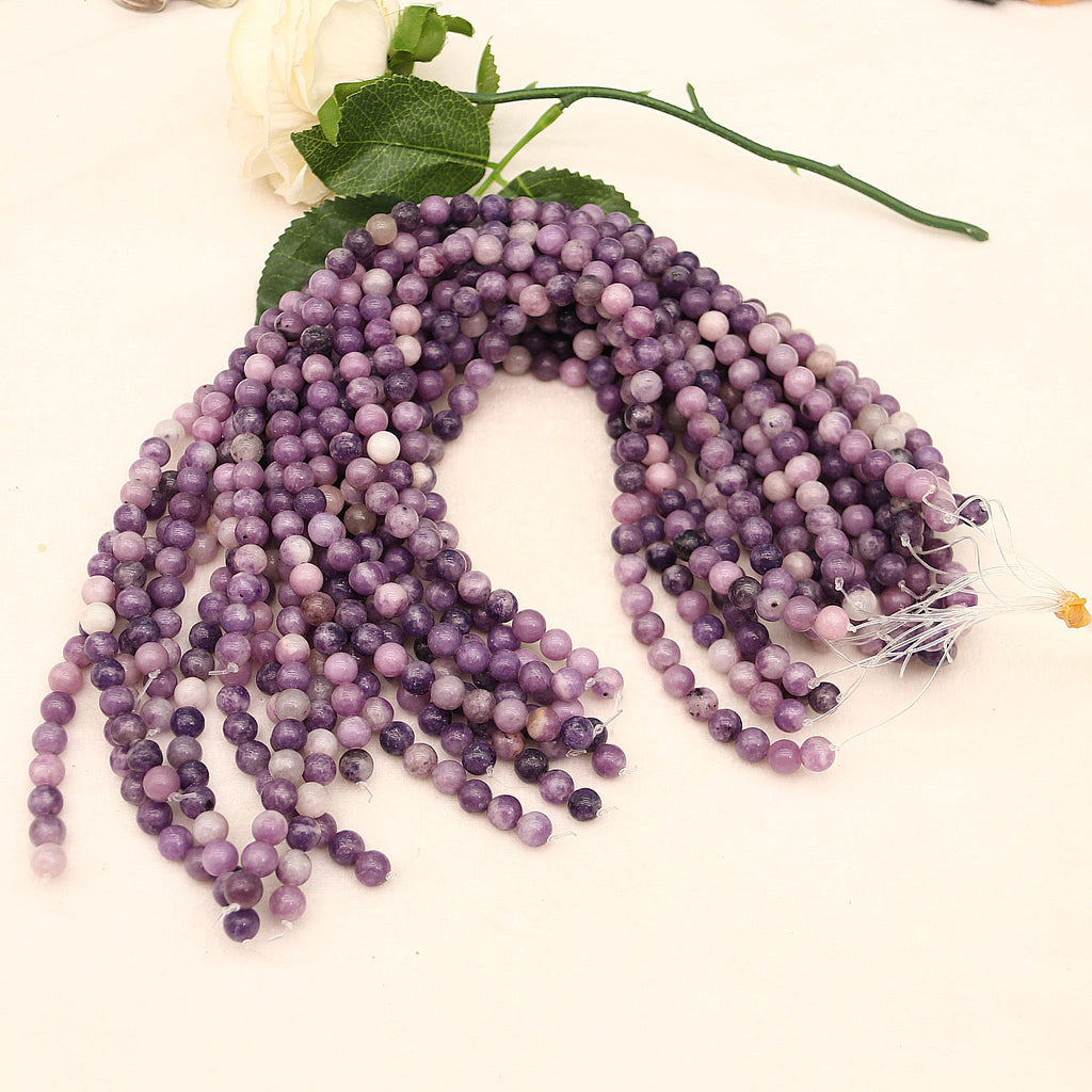 Purple mica loose beads diy jewelry accessories bloodstone round beads beads bracelet semi-finished