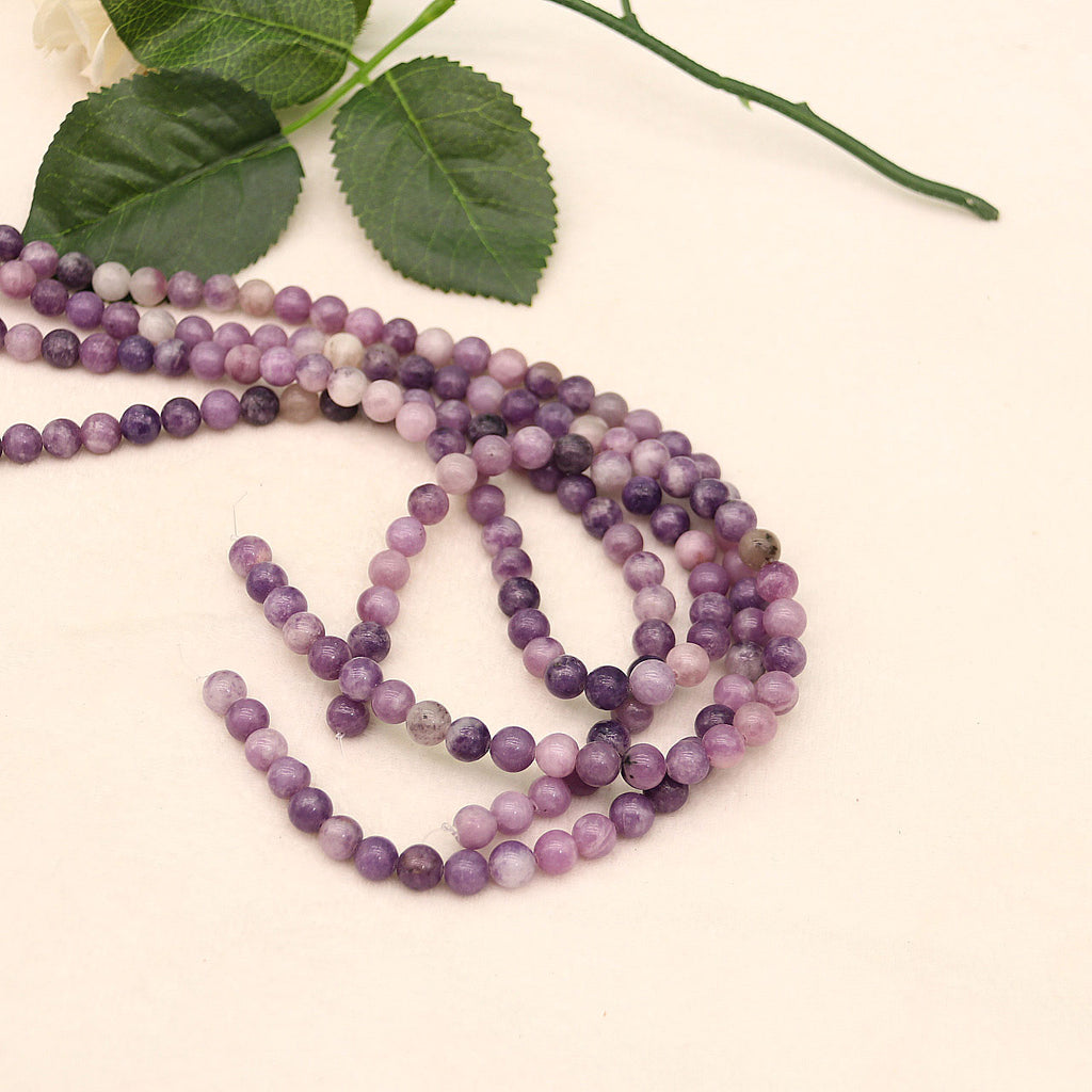 Purple mica loose beads diy jewelry accessories bloodstone round beads beads bracelet semi-finished