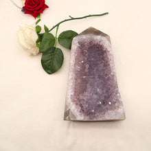 Load image into Gallery viewer, Amethyst Stone, Amethyst Cluster, Amethyst Geode Standing , Amethyst Cathedral, Large Amethyst Geode